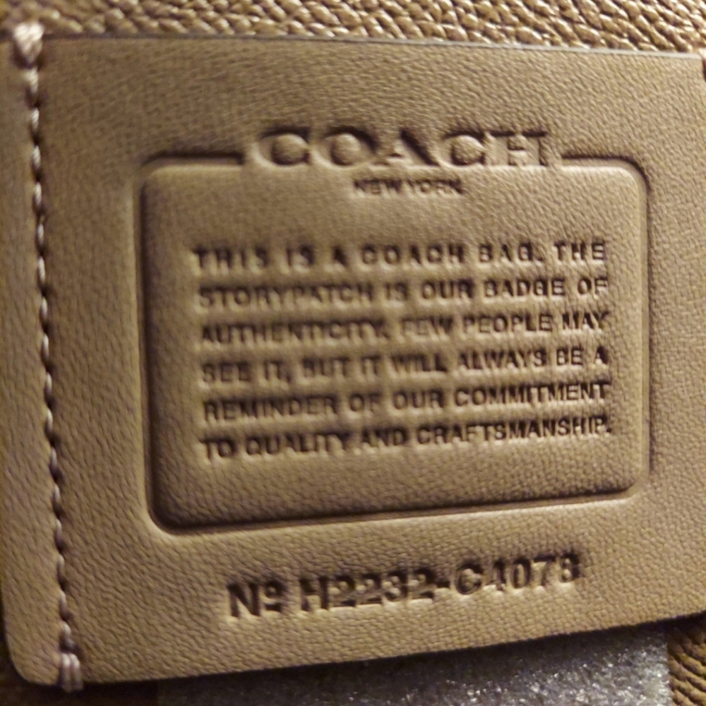 Coach Taupe Oxblood Pebbled Leather Handbag "Tatum" BNWT - AUTHENTICATED ◇ - Picture 3 of 14